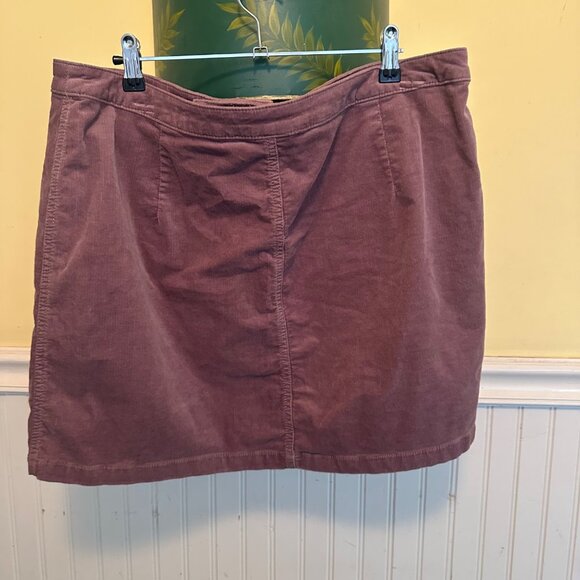Mossimo Supply Co. Corduroy Skirt 16 Mauve A-Line With Pockets - Picture 1 of 6
